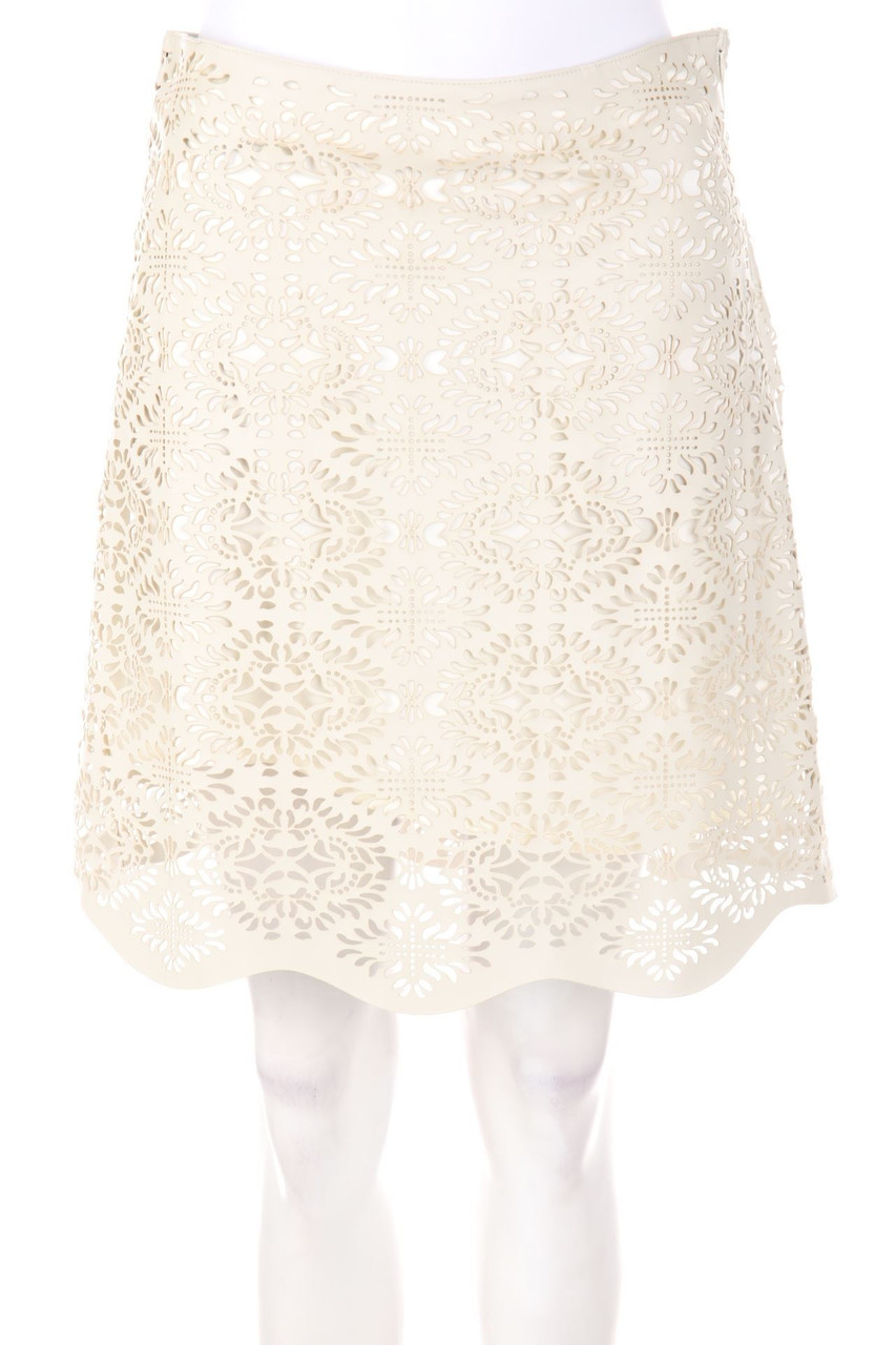 ZARA WOMAN - Faux Leather-Rock mit Cut-outs - S