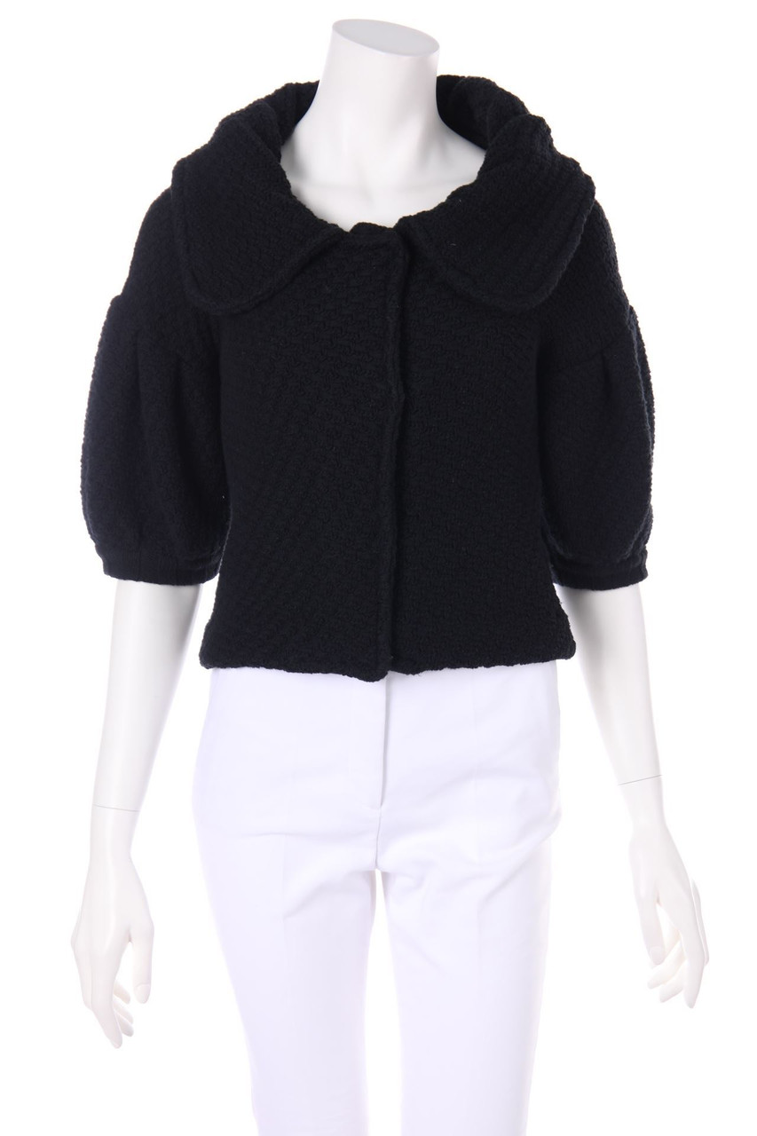 MAX&Co. - Cropped-Baumwoll-Cardigan mit überschnittener Schulter - M