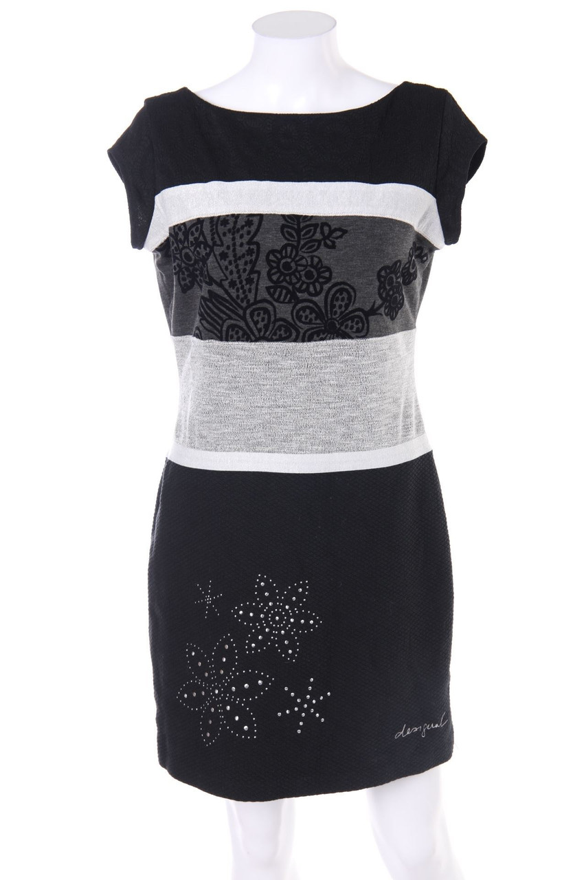 Desigual - Kleid mit Flock-Print - L