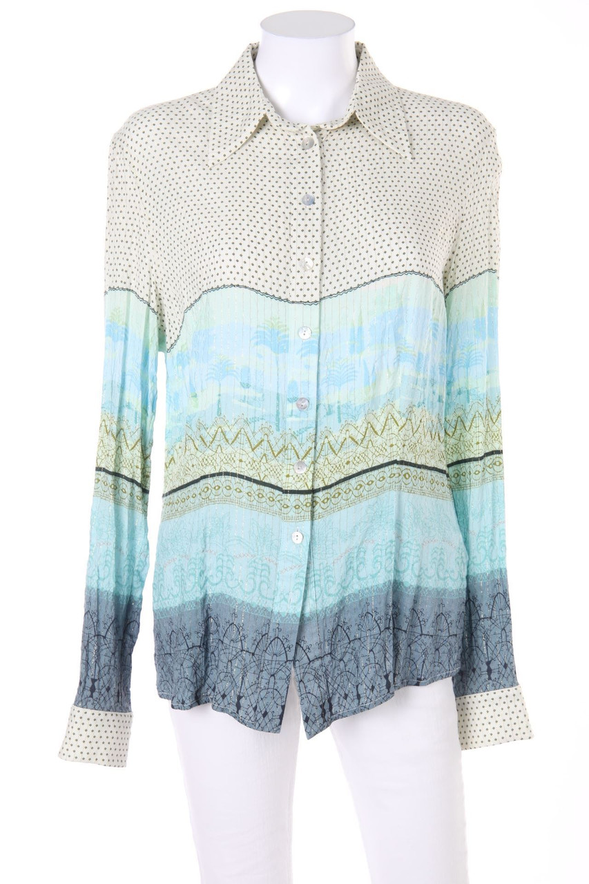 SECONDHAND - Glitzer-Hemd-Bluse - D 42