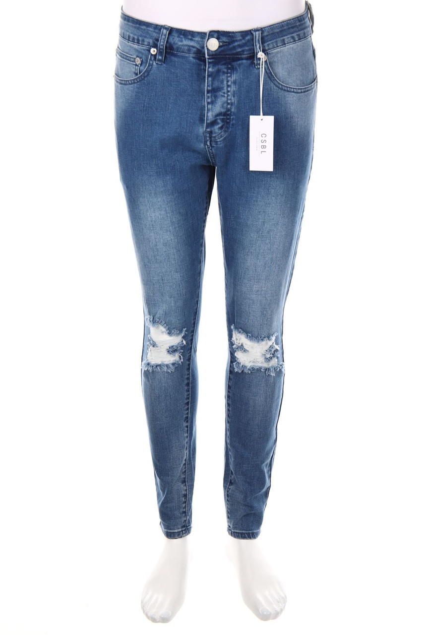 CSBL - Destroyed Skinny-Jeans mit Logo-Applikation - W30
