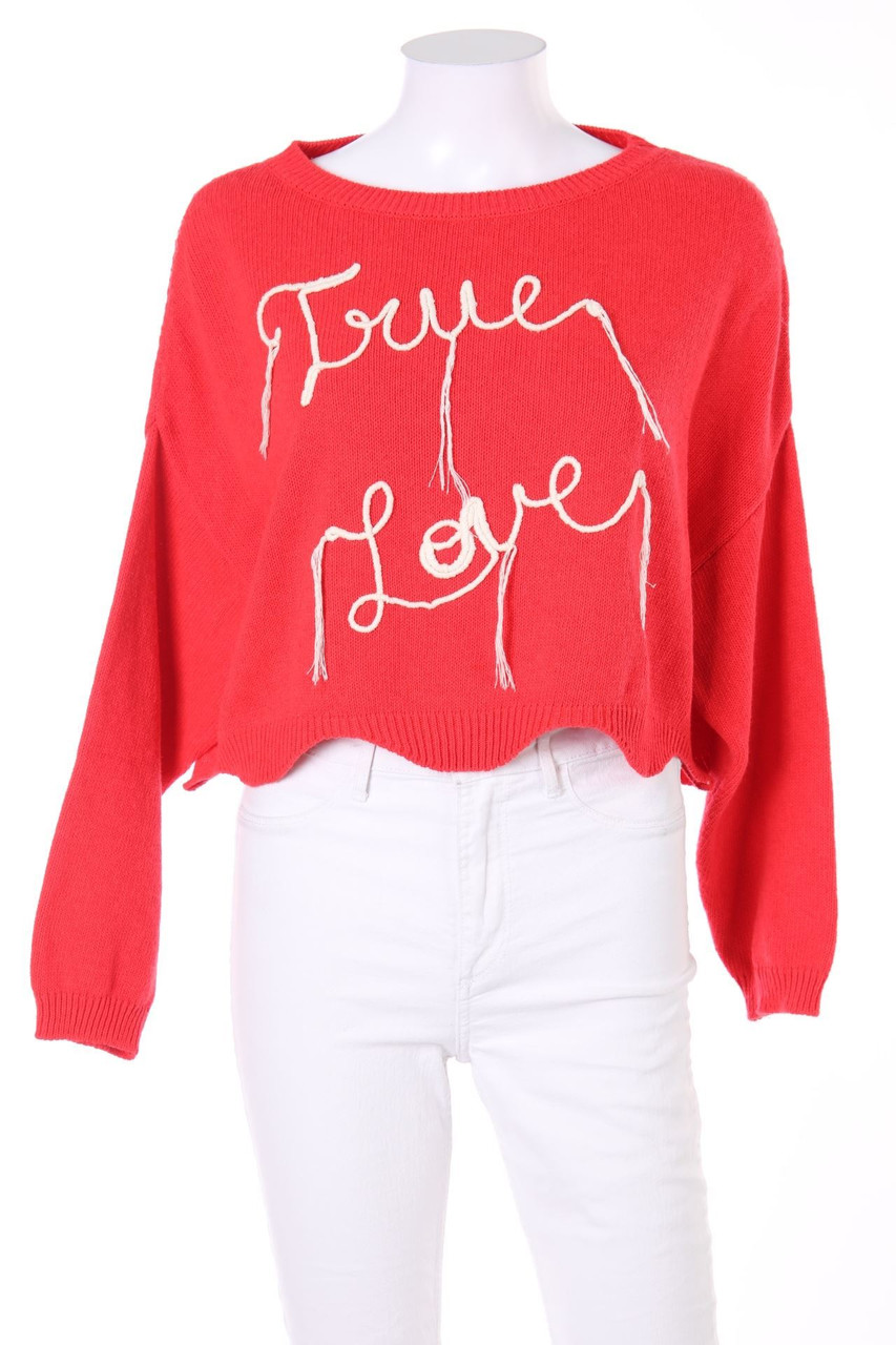 ANOUK - Oversize-Strick-Pullover mit Stickereien - S