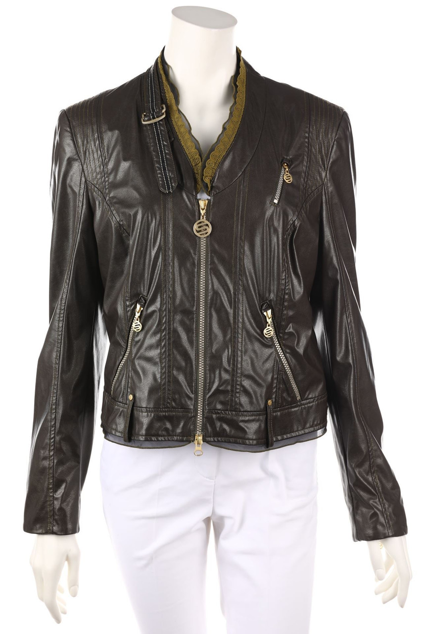 SPORTALM - Kunstlederjacke mit Logo-Stickerei - D 40