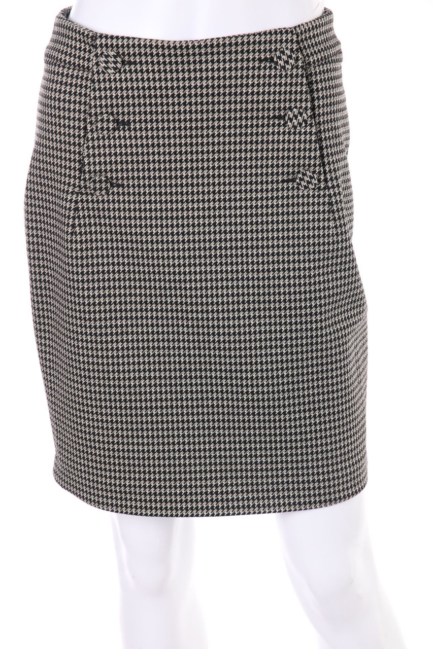 H&M - Rock mit Hahnentritt-Muster - D 36