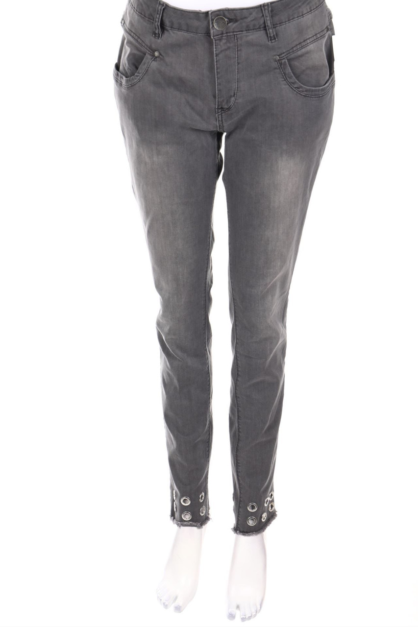 Buena Vista - Used Look Cropped Jeans mit Nieten - M