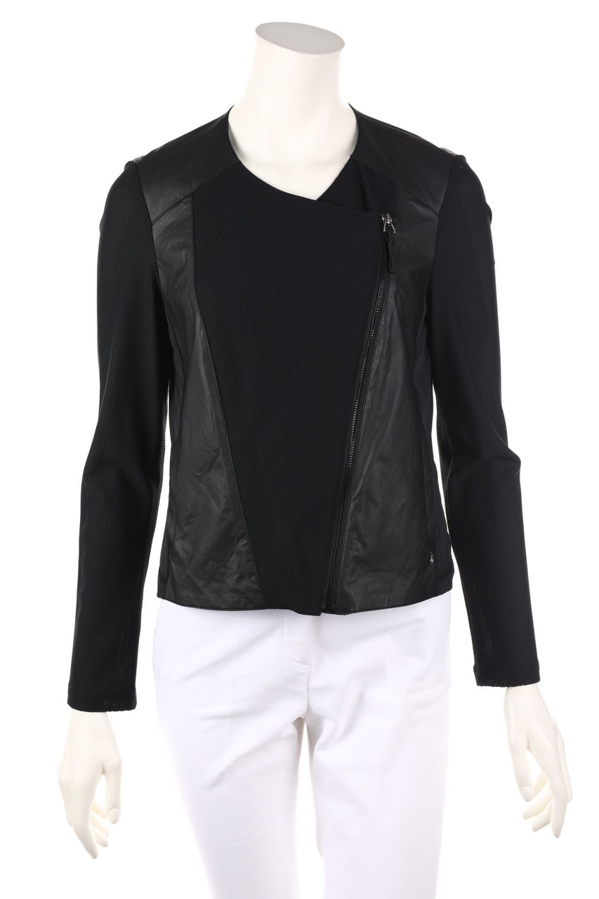 TAIFUN - Jacke mit Kunstleder-Details - D 38