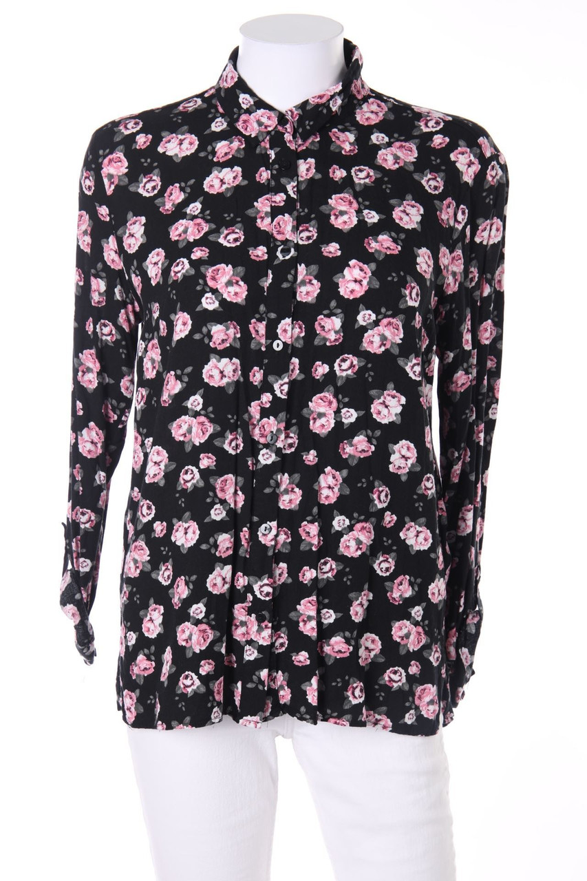 H&M DIVIDED - Print-Bluse mit Roll-up-Manschette - D 36