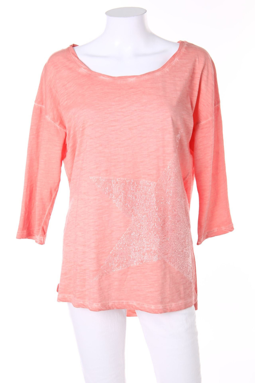 Street One - Garment Dyed-3/4-Arm-Shirt mit Pailletten - D 40