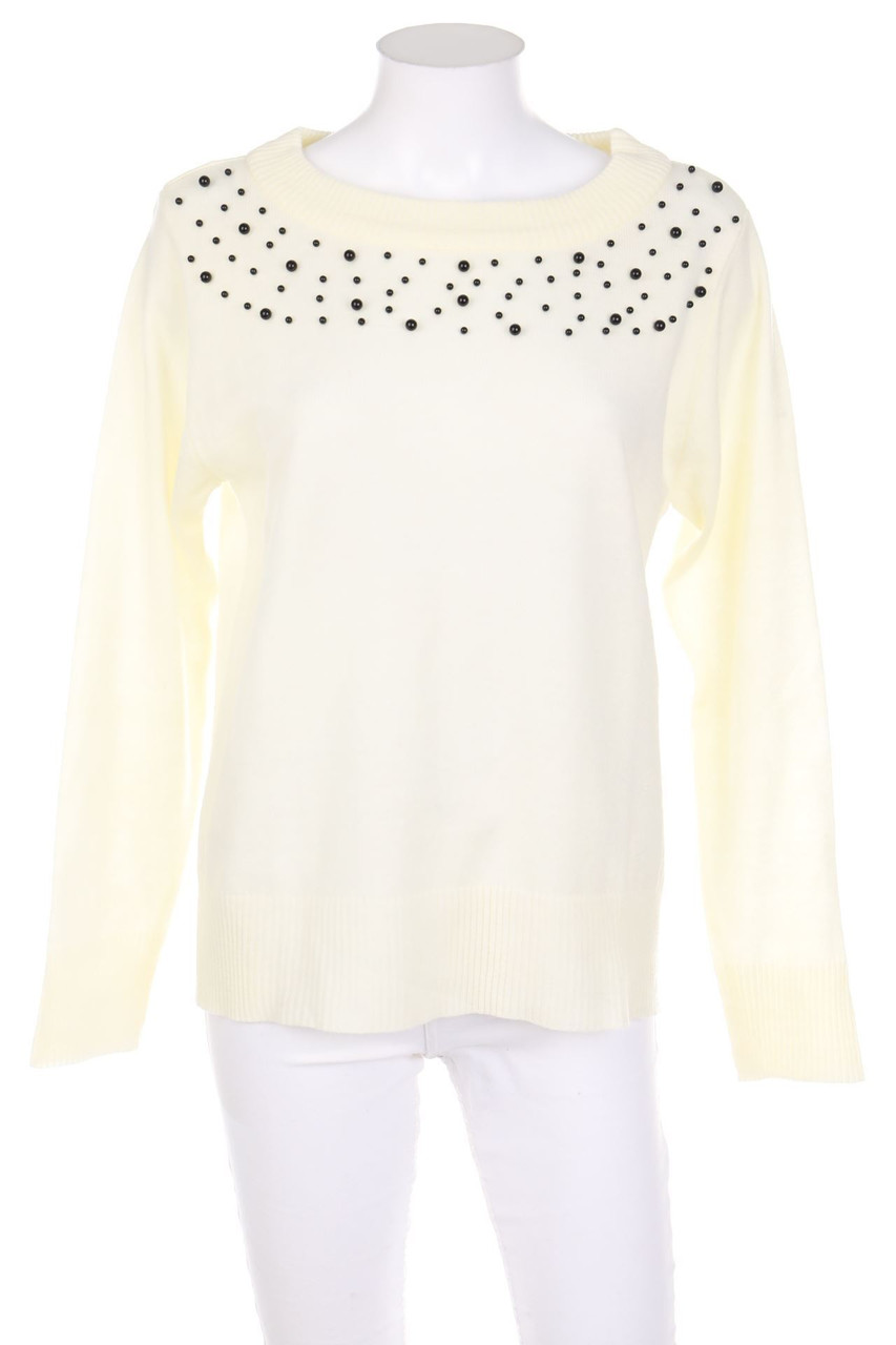 bonprix collection - Strick-Pullover mit Perlen - D 40-42