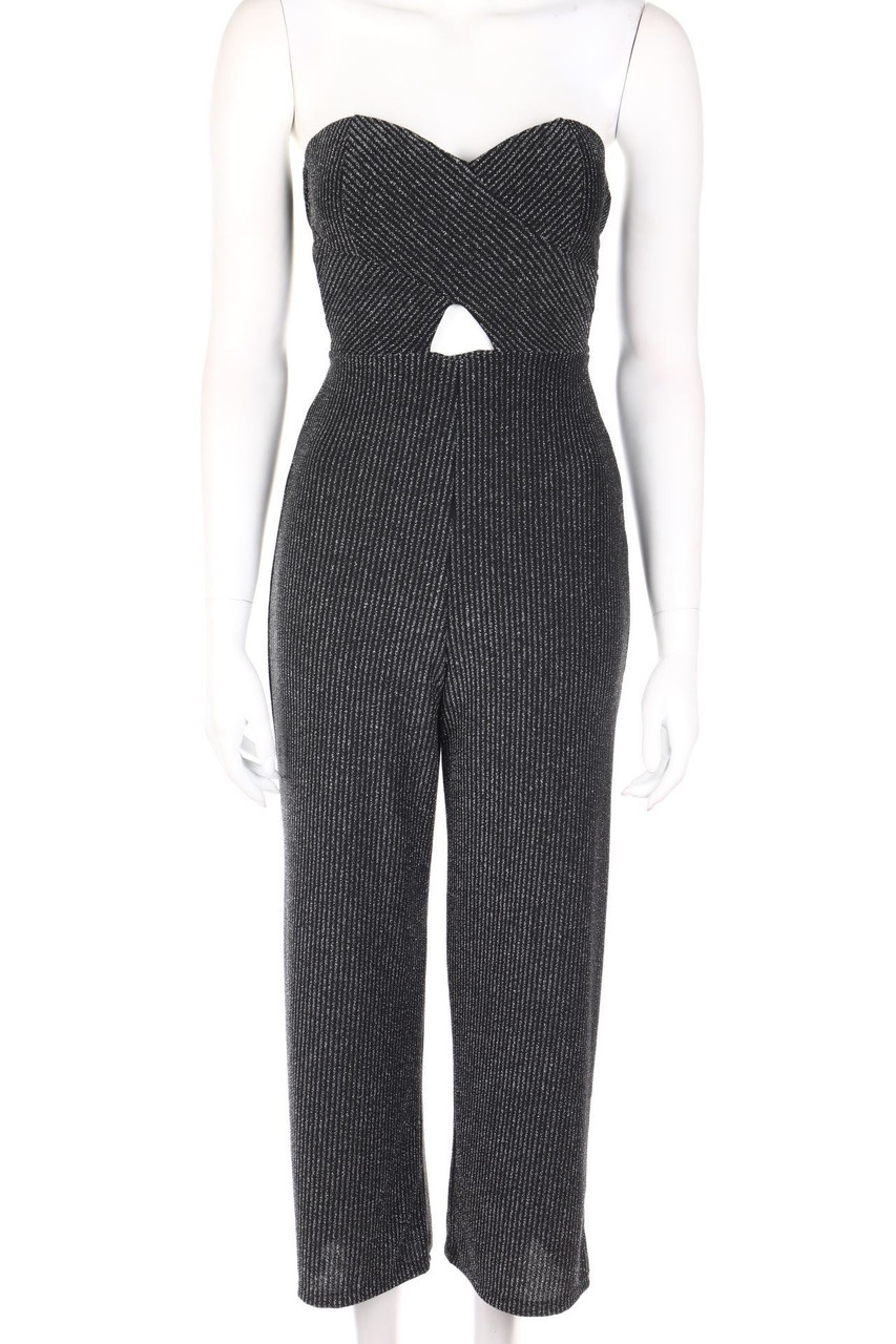 TALLY WEiJL - Bandeau-Jumpsuit mit Metallic-Effekt - S