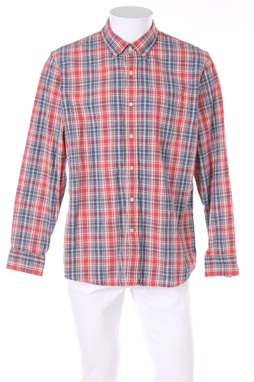 GOODTHREADS - kariertes Button-down-Hemd aus Baumwolle - L