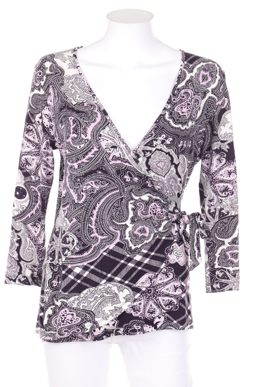 Lisa Tossa - Wickel-3/4-Arm-Shirt mit Print - S