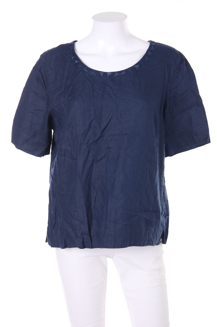 GERRY WEBER - Kurzarm-Bluse mit Stickereien - XL