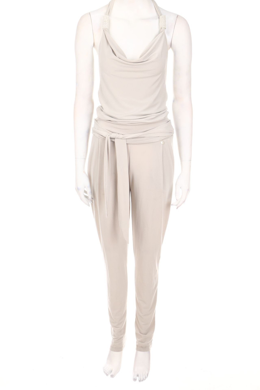 RINASCIMENTO - Neckholder-Jumpsuit mit Perlen - XL