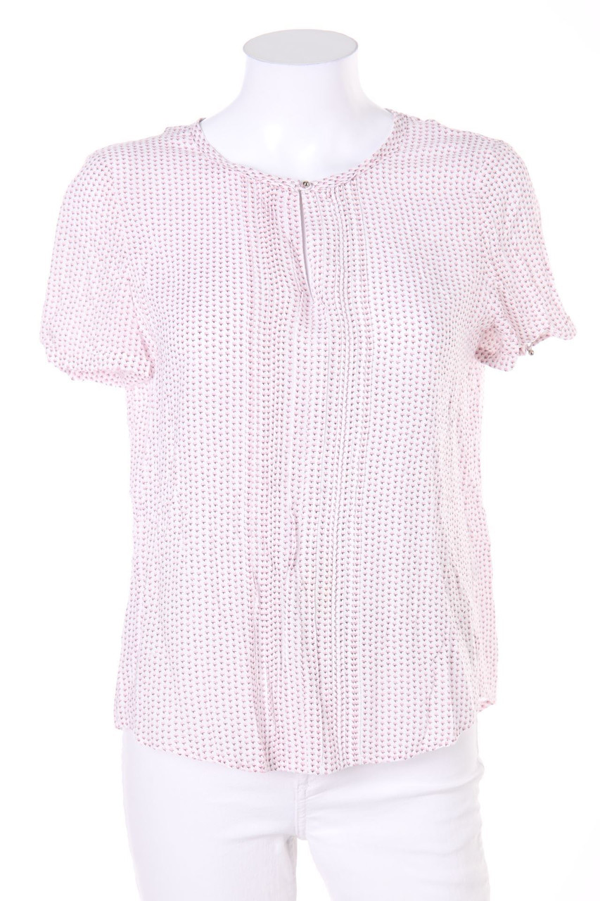 ESPRIT - Kurzarm-Bluse mit Print - D 36