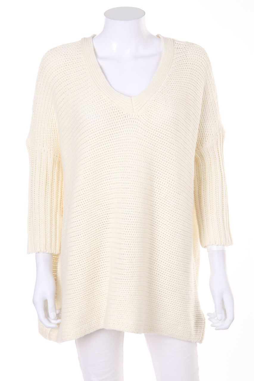 Noisy May - Oversize-Strick-Pullover mit 3/4-Ärmel - S