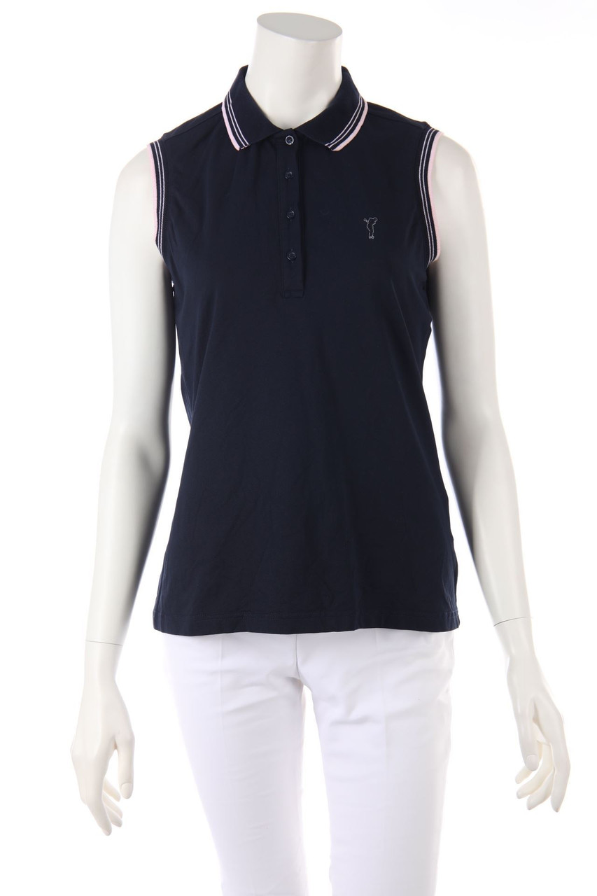 GOLFINO - ärmelloses Polo-Shirt mit Logo-Stickerei - L