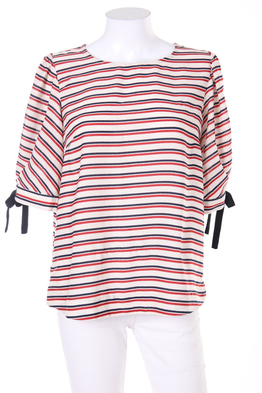 promod - Streifen-Bluse mit Puffärmeln - S