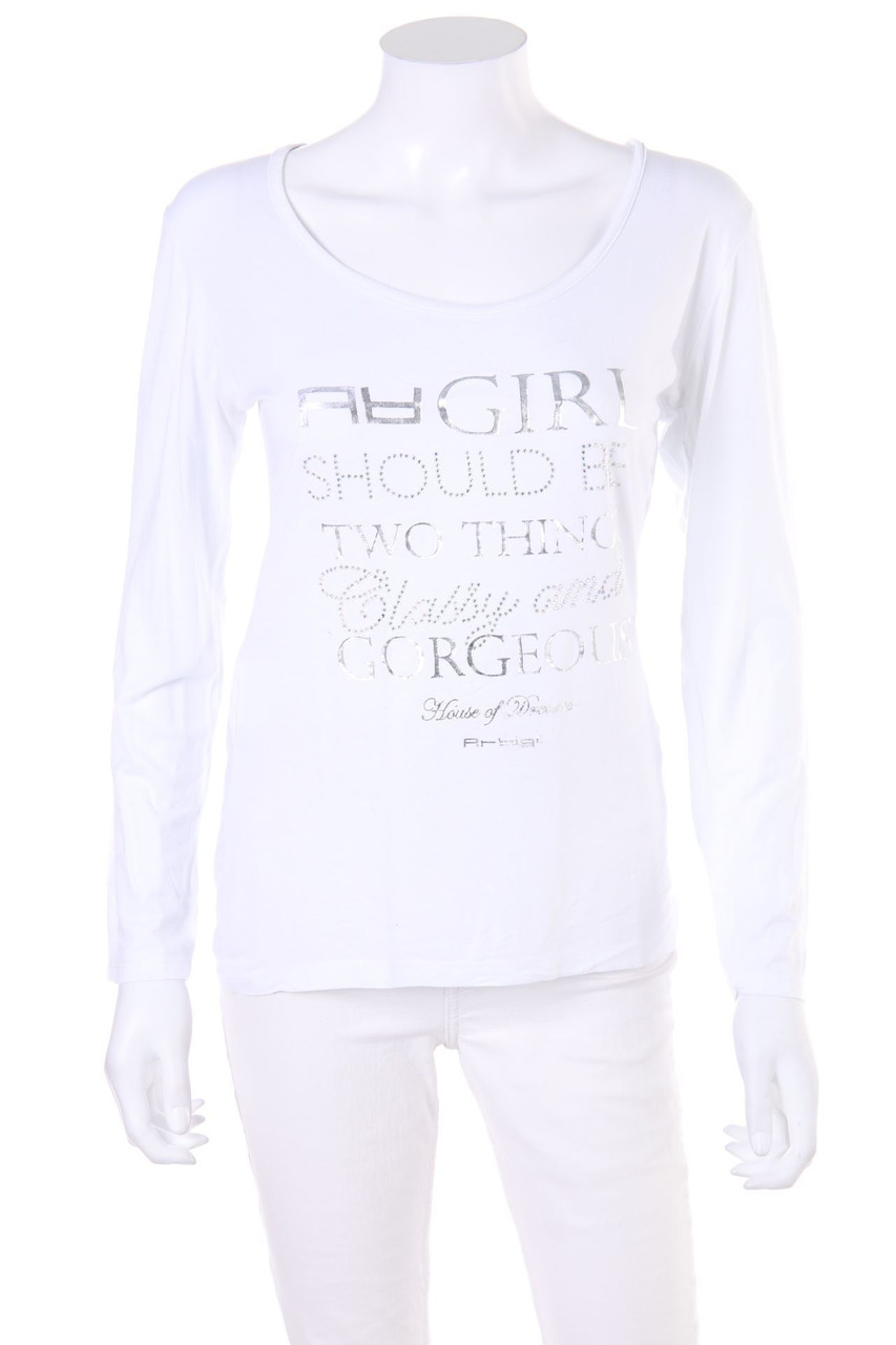 Artigli - Longsleeve-Shirt mit Strass-Steinen - M