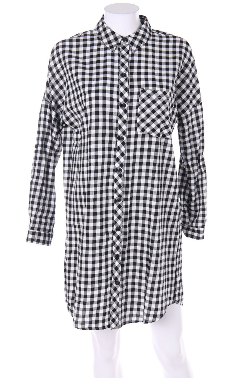 FB SISTER - Blusenkleid mit Karo-Muster - S