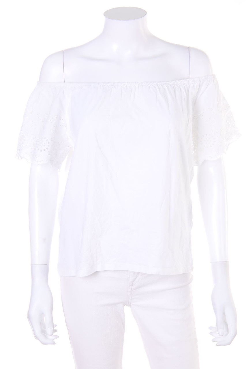 H&M - Carmen-Bluse mit Häkelspitze - XS