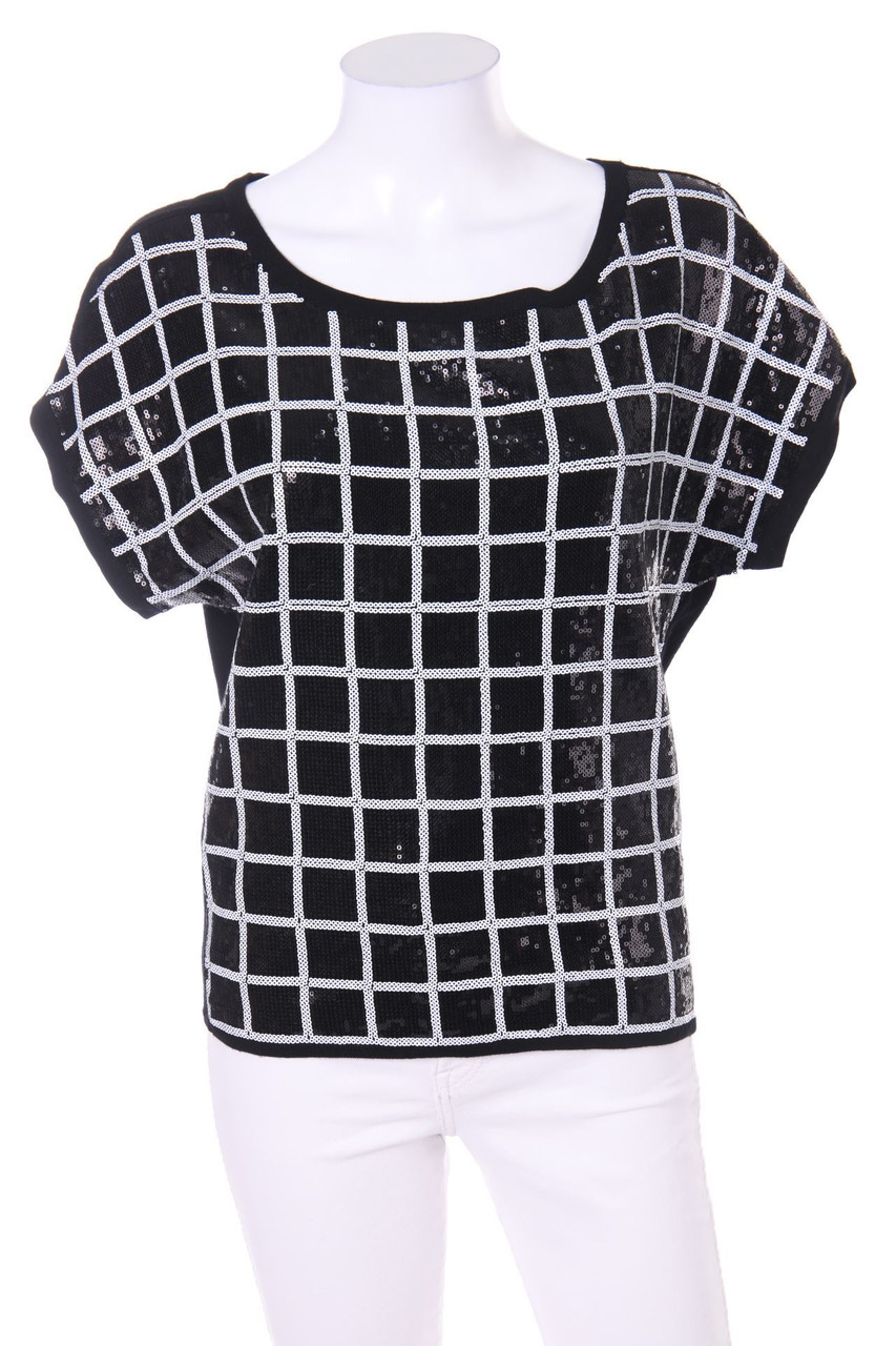 MORGAN - Kurzarm-Shirt mit Pailletten - S