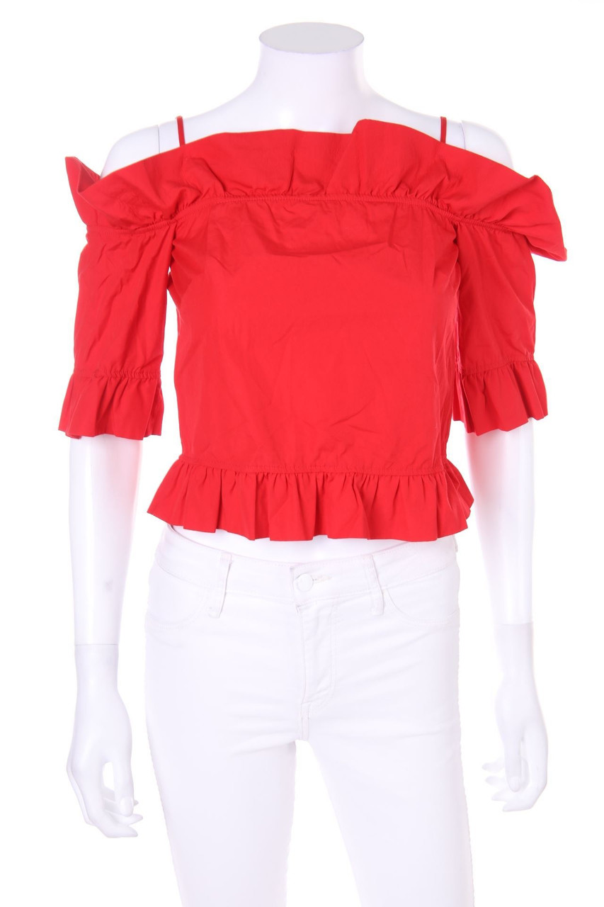 H&M - Carmen-Bluse mit Volants - D 36