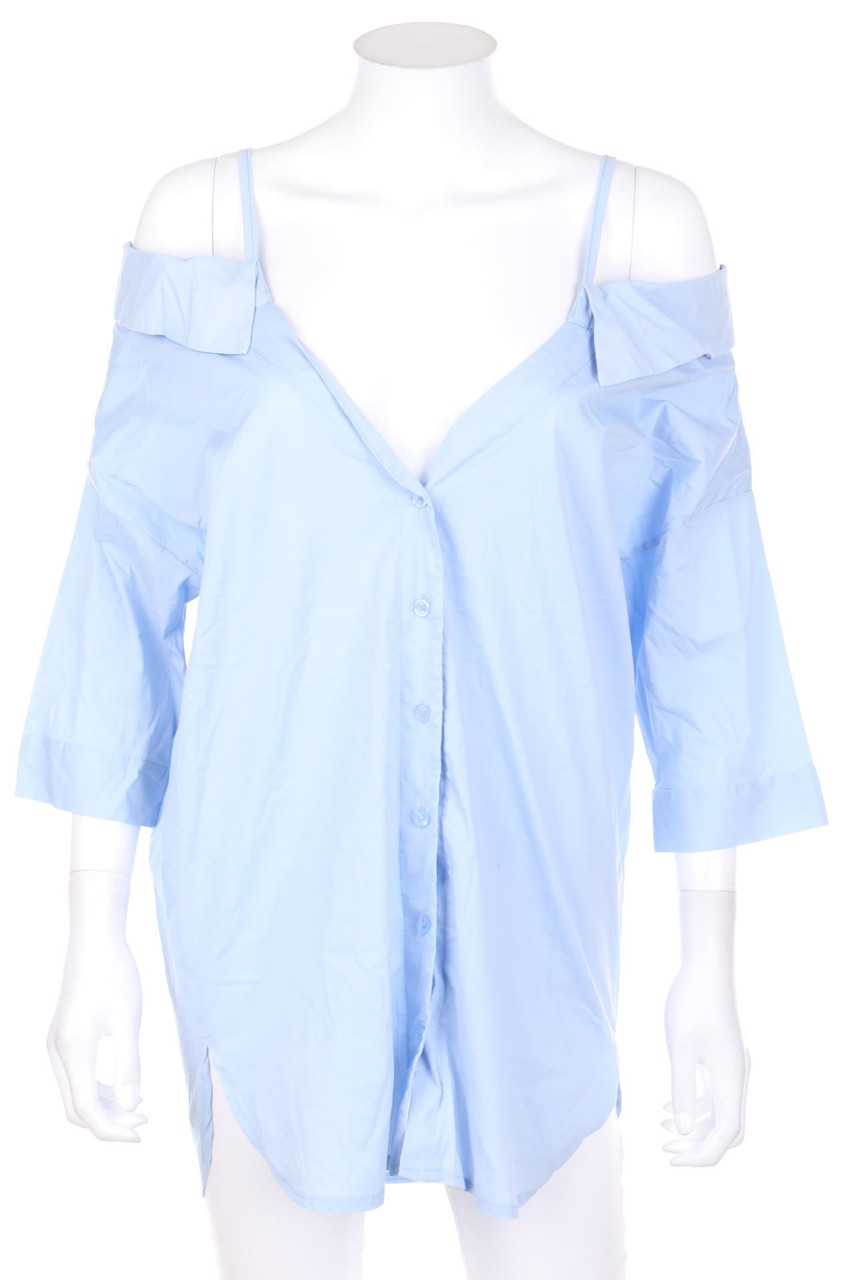 zebra - Oversize-Cold-Shoulder-Bluse mit 3/4-Ärmel - S