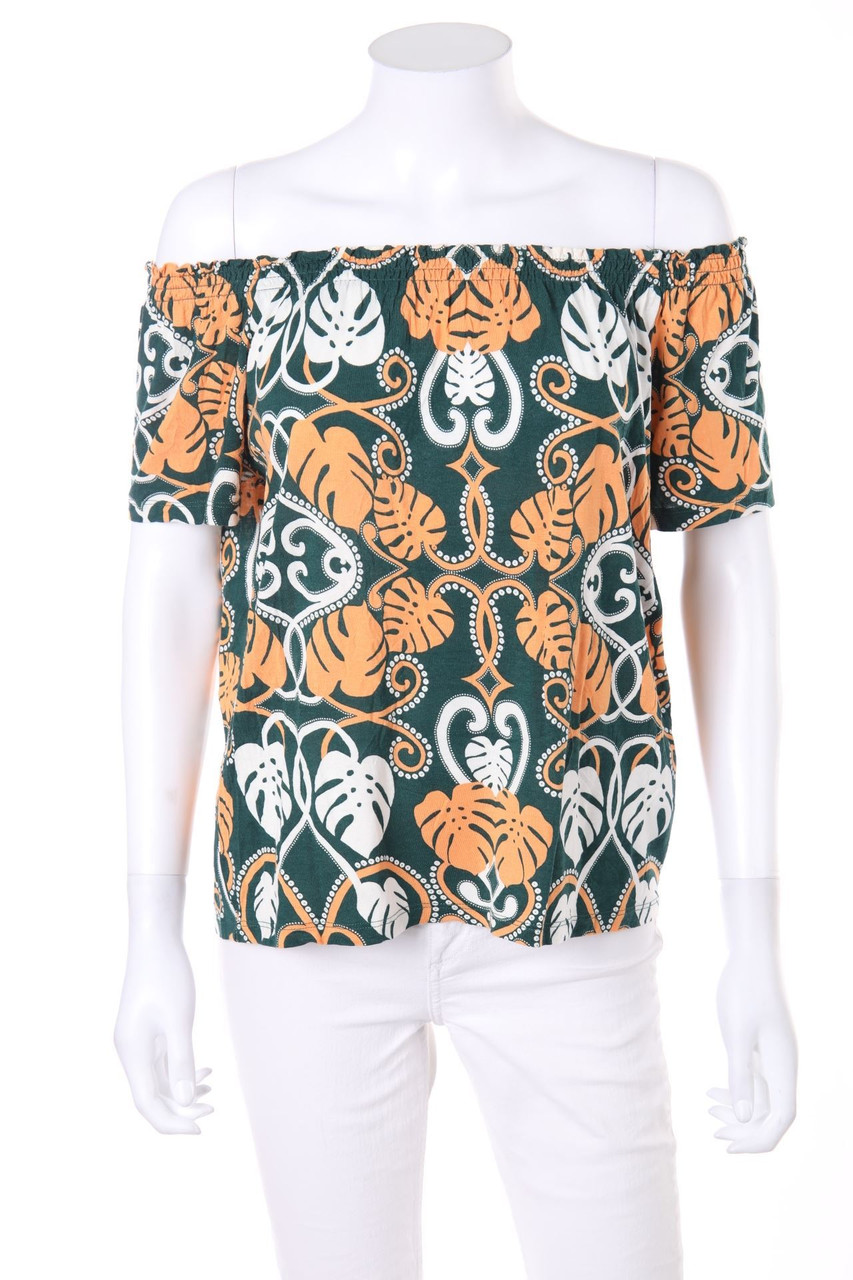 H&M - Carmen-Shirt mit floralem Muster - M