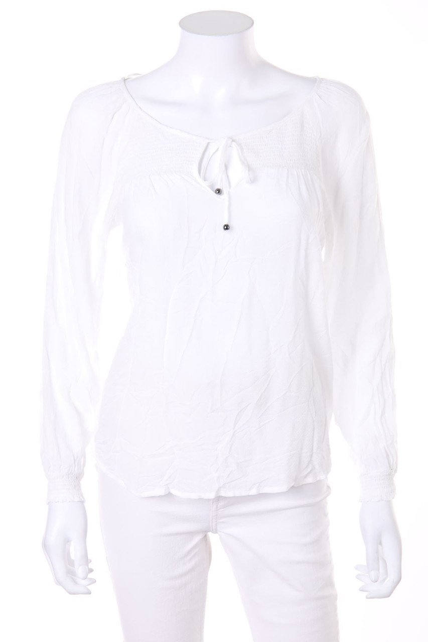 ESPRIT - Tunika-Bluse mit Smok-Details - D 32