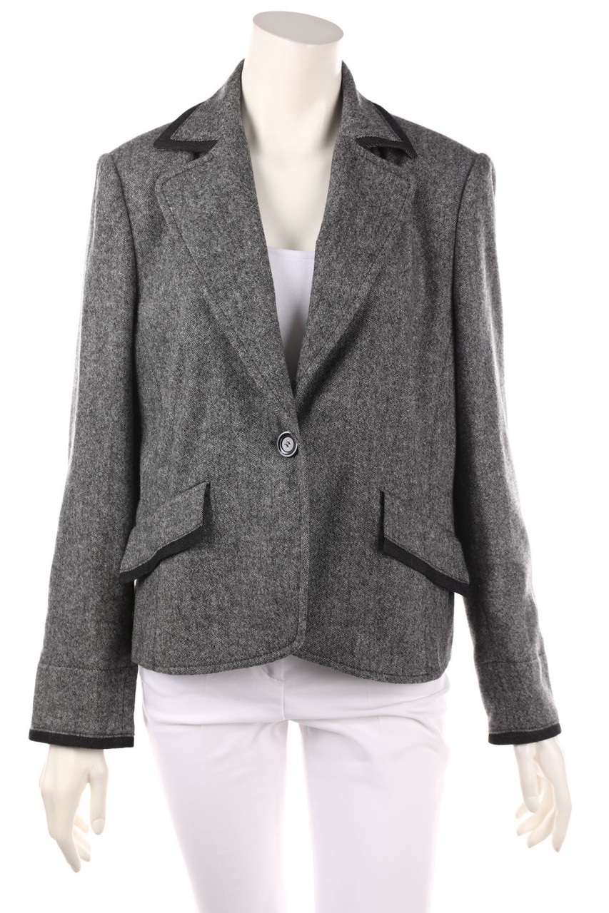 CAROLINE ROHMER - Blazer mit Reverskragen aus Schurwoll-Mix - D 44