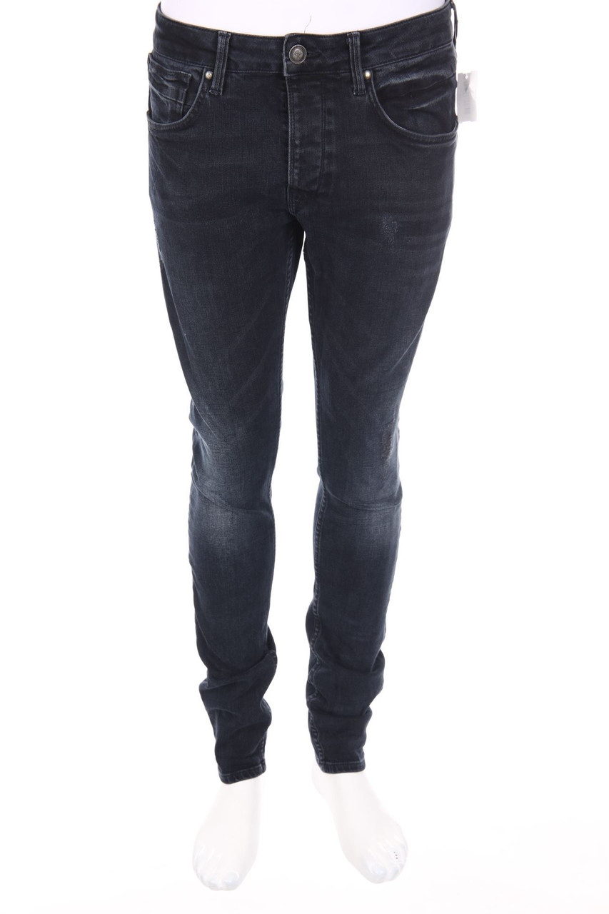 Pepe Jeans London - Used Look Slim-Jeans mit Logo-Applikation - W33