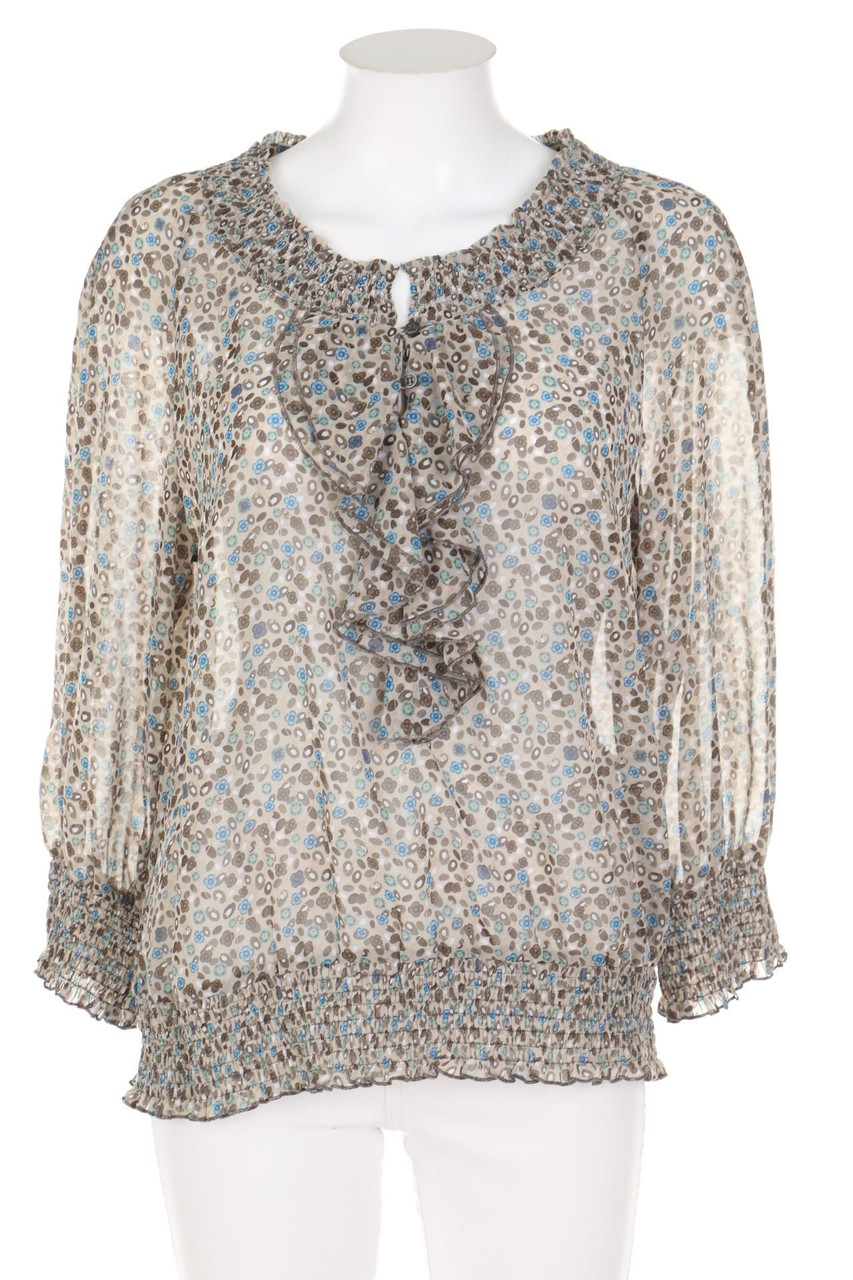 TAIFUN - Bluse mit Volants - XL