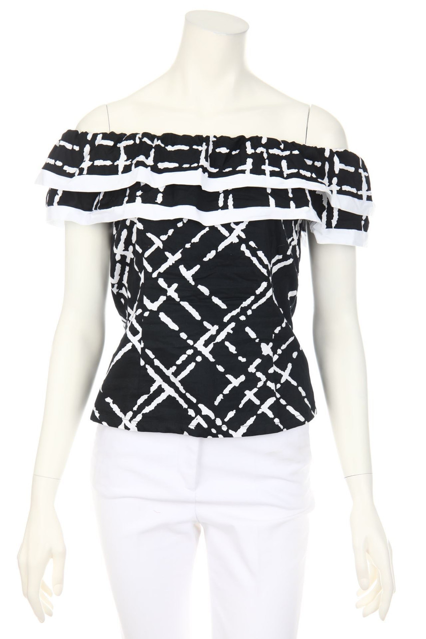 NARACAMICIE - Carmen-Bluse mit Volants - D 32