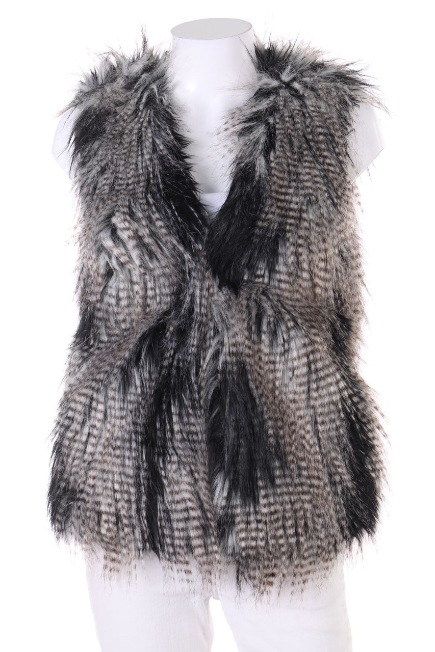 H&M DIVIDED - Fake Fur-Weste - D 36