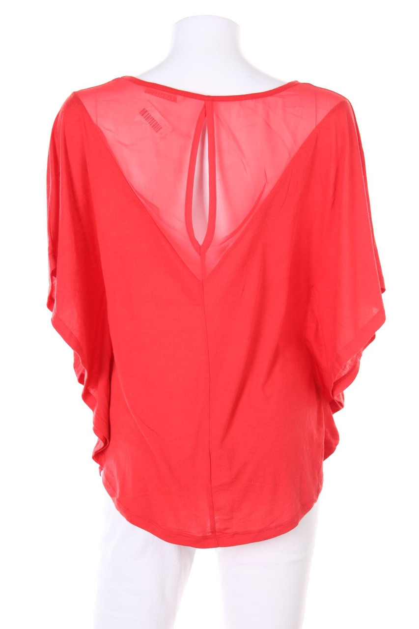 CAMAÏEU - Kurzarm-Shirt mit Chiffon - D 34