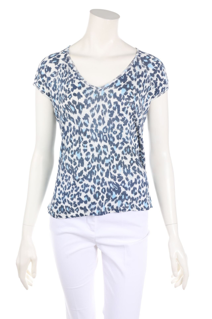 COMPTOIR DES COTONNIERS - Kurzarm-Shirt mit Leo-Print - S