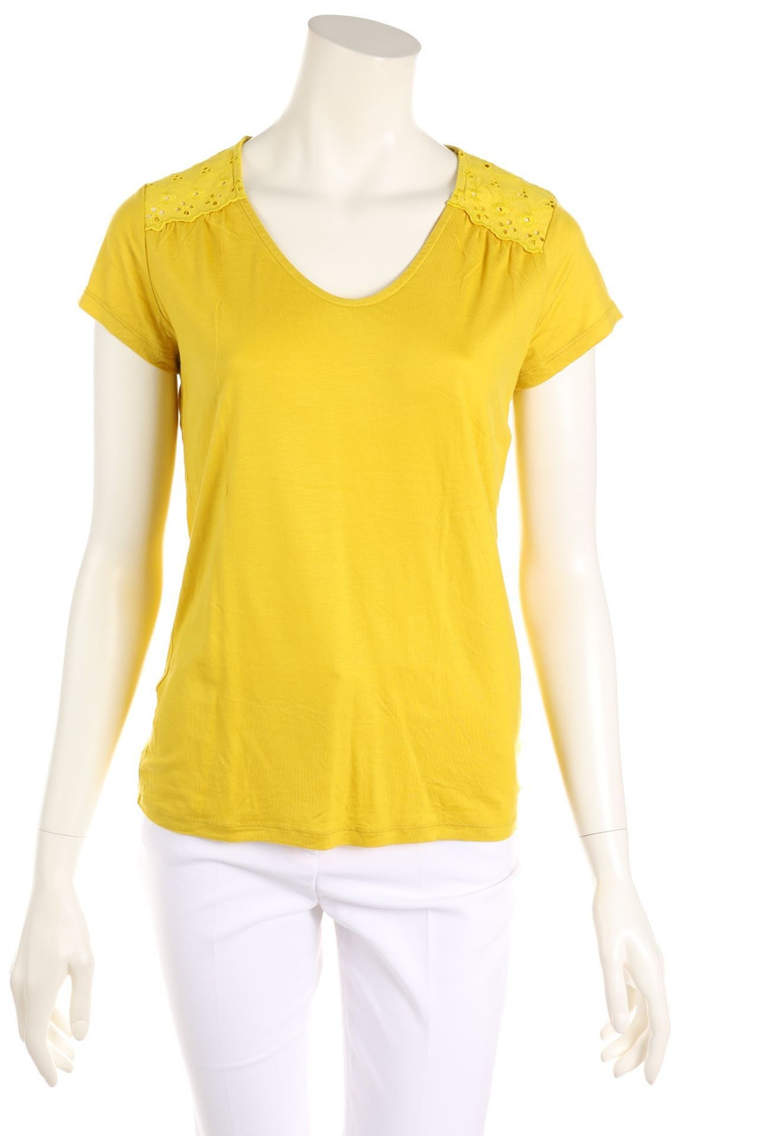 CAROLL - Kurzarm-Shirt mit Spitze - XS