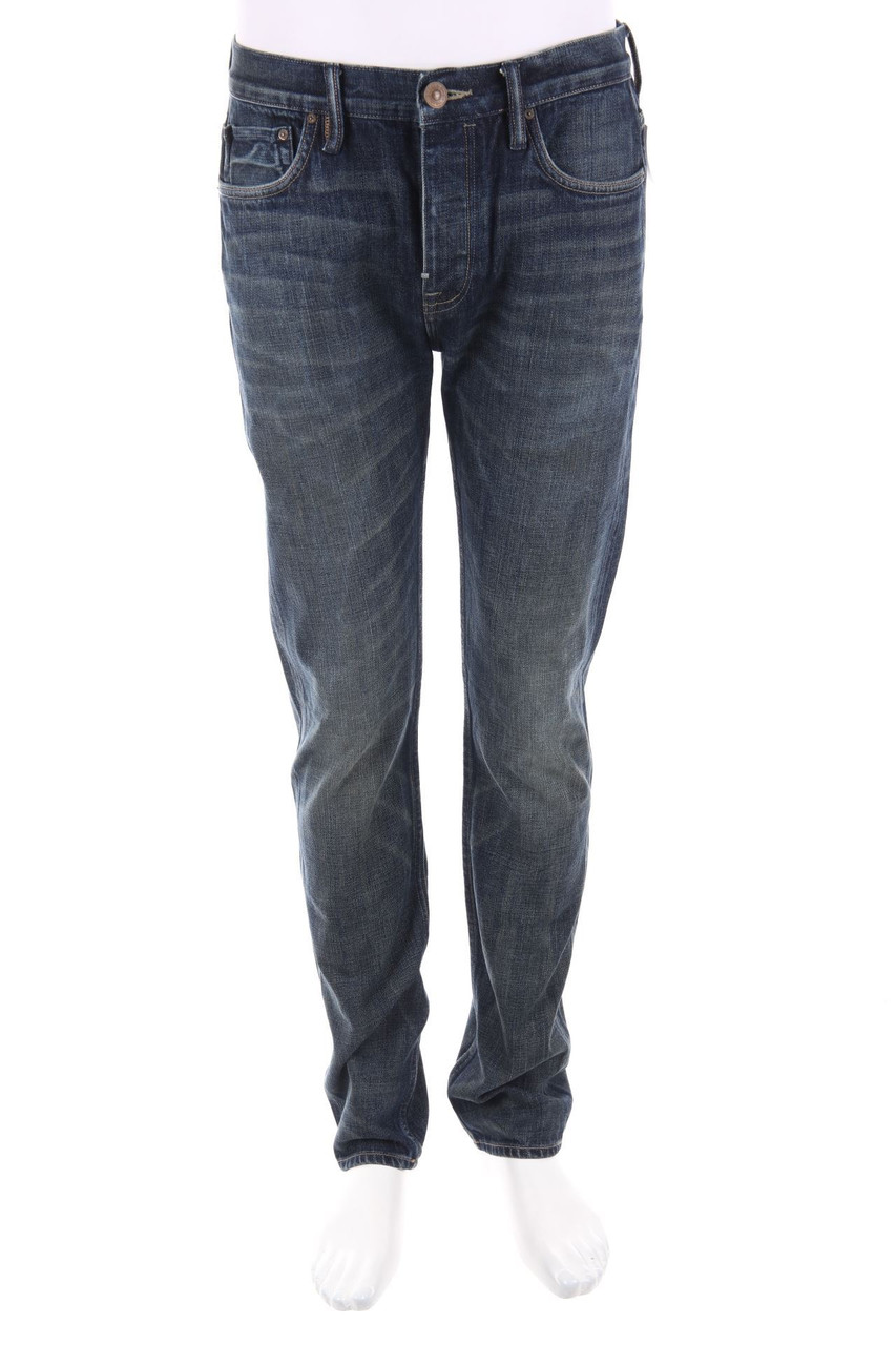 ALLSAINTS SPITALFIELDS - Used Look Slim-Jeans mit Logo-Badge - W31