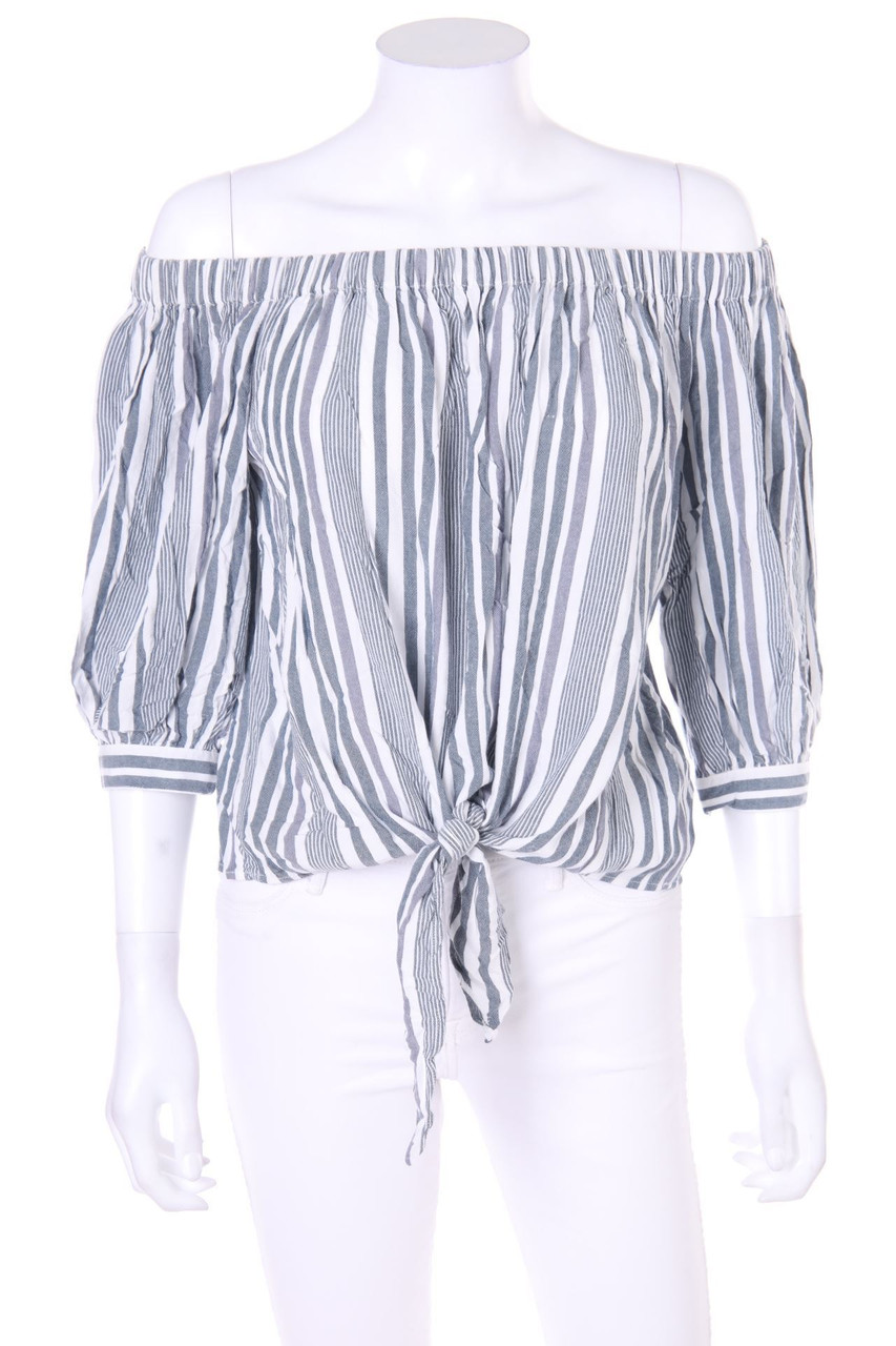 NEW LOOK - Carmen-Bluse mit Streifen - D 38