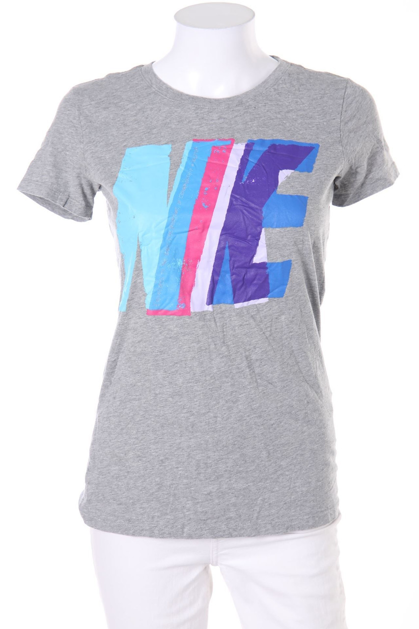NIKE - Kurzarm-Shirt mit Logo-Print - M