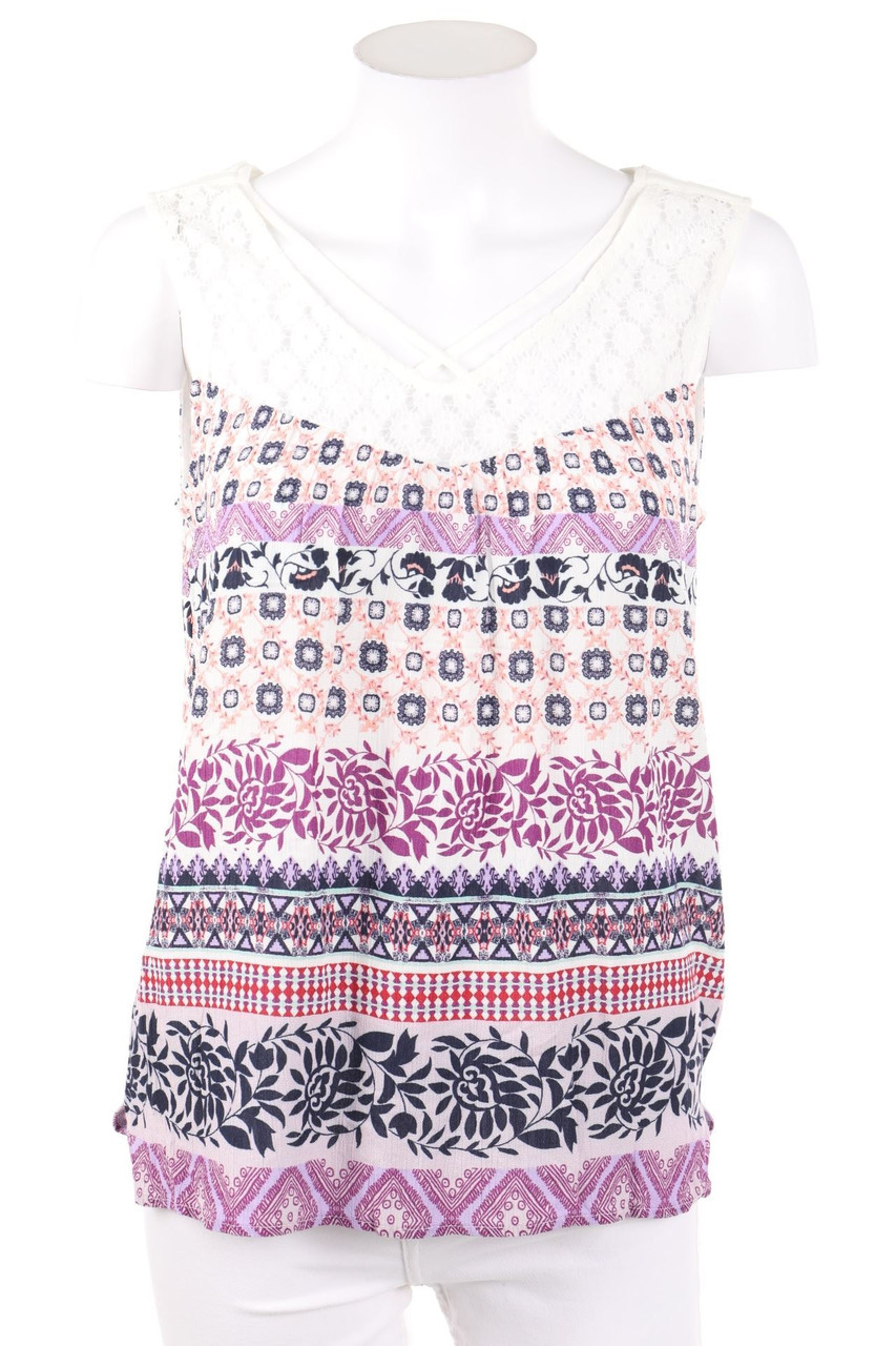 Street One - Blusentop mit Spitzen-Einsatz - D 34