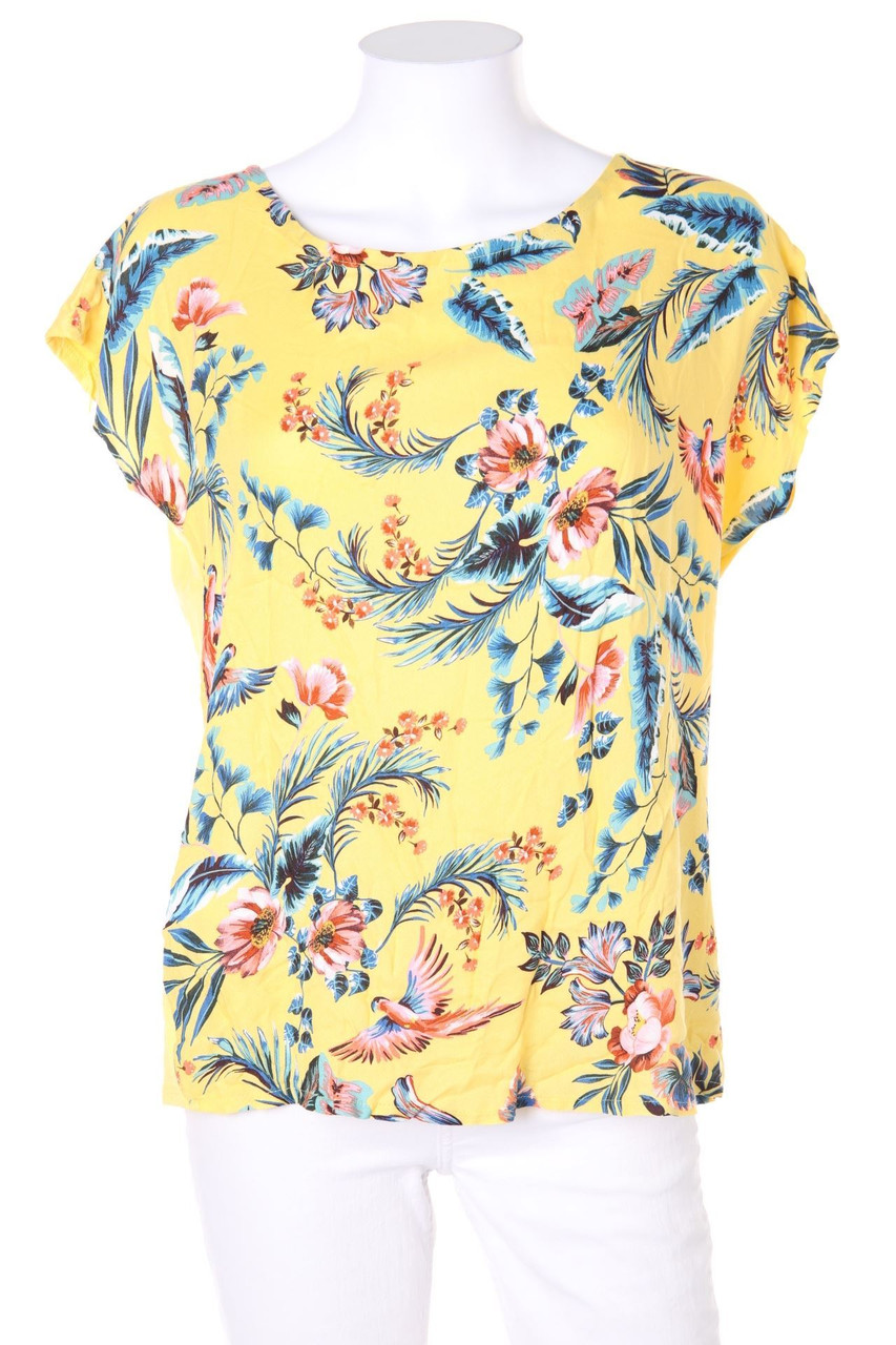 promod - Kurzarm-Shirt mit Blumen-Print - M