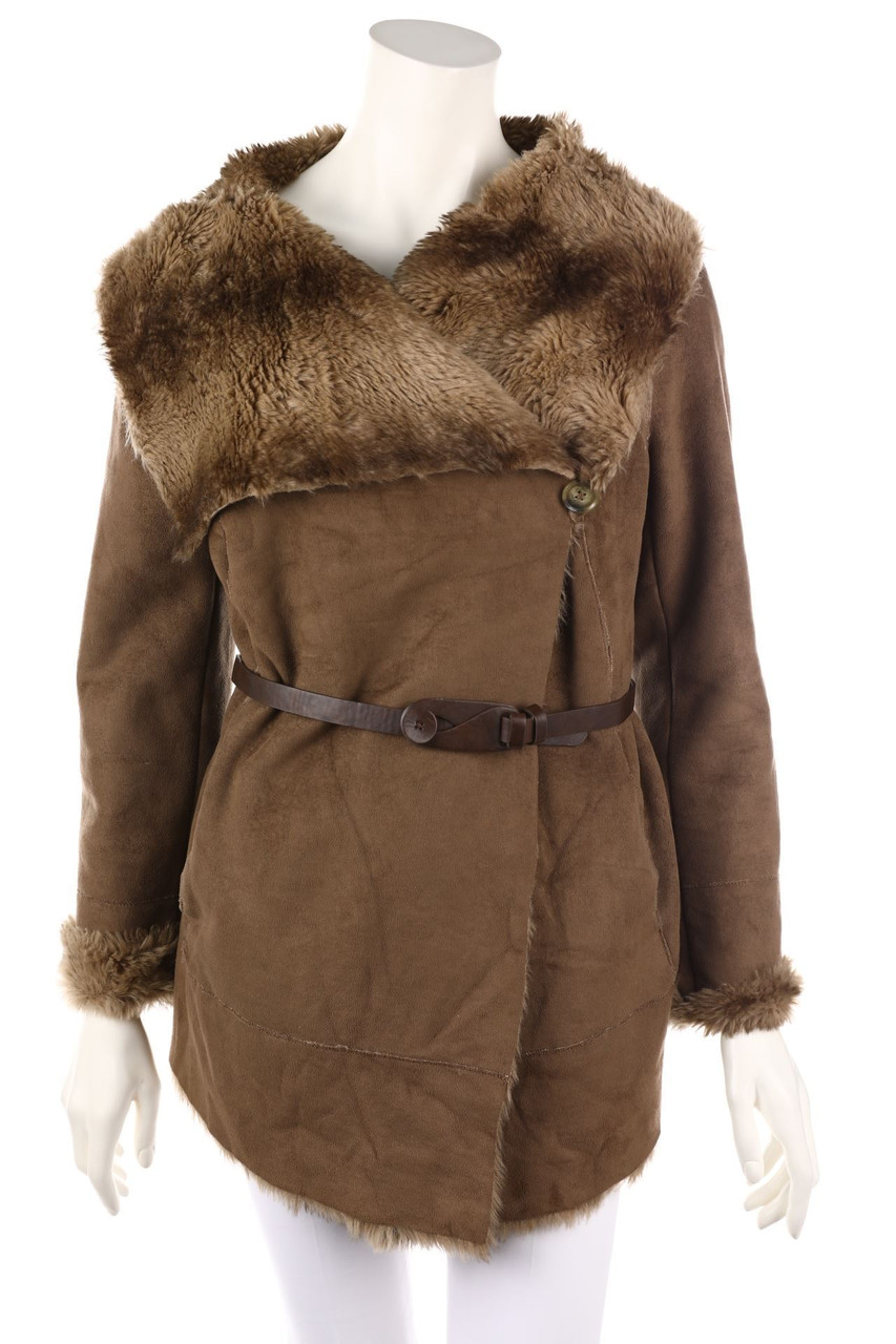 SILVIAN HEACH - Faux Shearling-Jacke mit Gürtel - XS