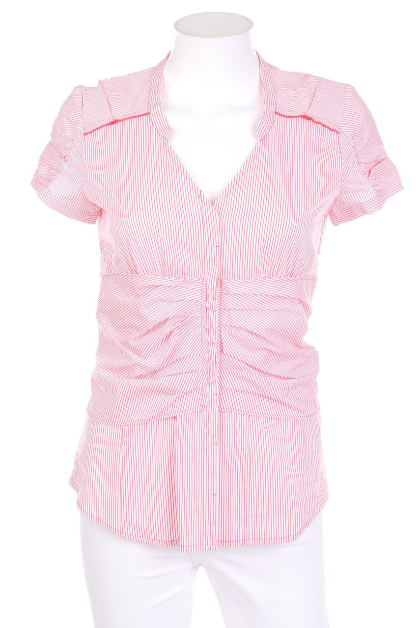 ZARA WOMAN - Kurzarm-Bluse mit Streifen - XS