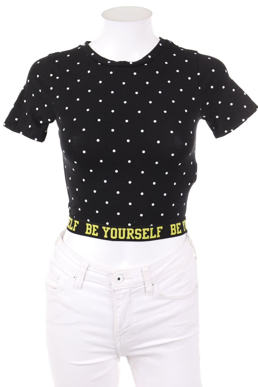 TALLY WEiJL - Cropped-Shirt mit Statement-Print - XS