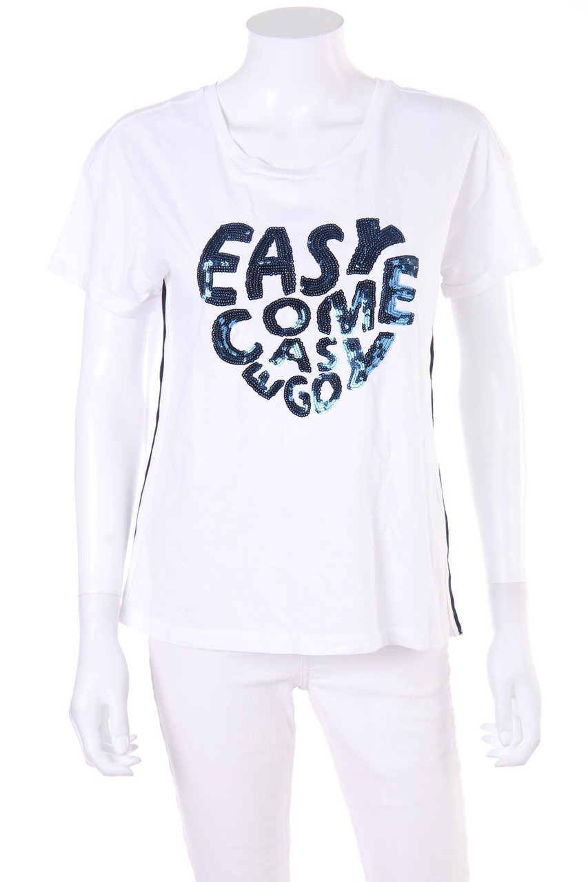 MARGITTES - Kurzarm-Shirt mit Pailletten - D 42