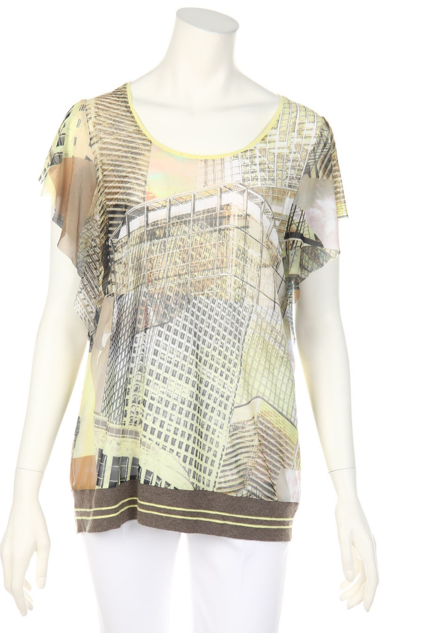 TAIFUN - Top aus Mesh mit Volants - L