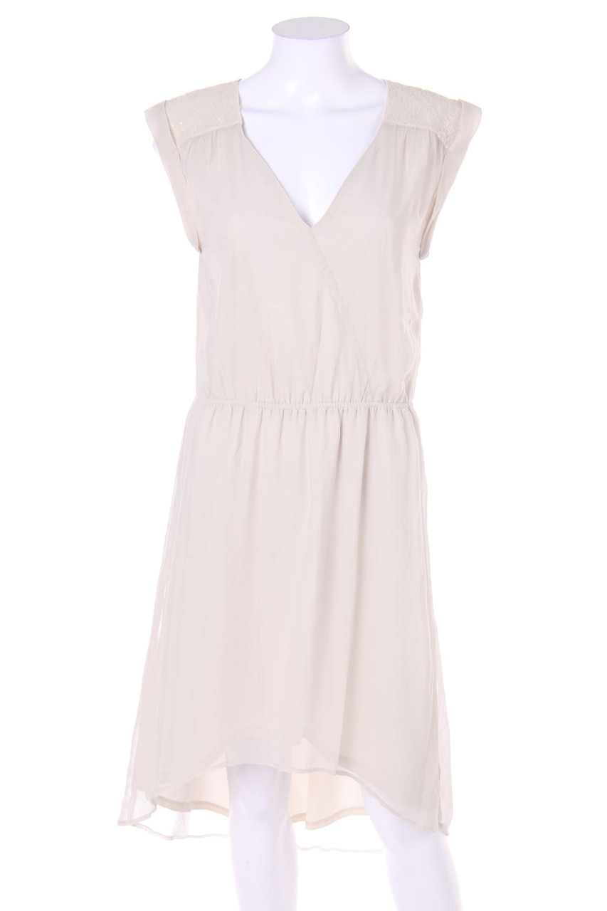 ESPRIT - Vokuhila-Chiffon-Abendkleid mit Pailletten - D 36