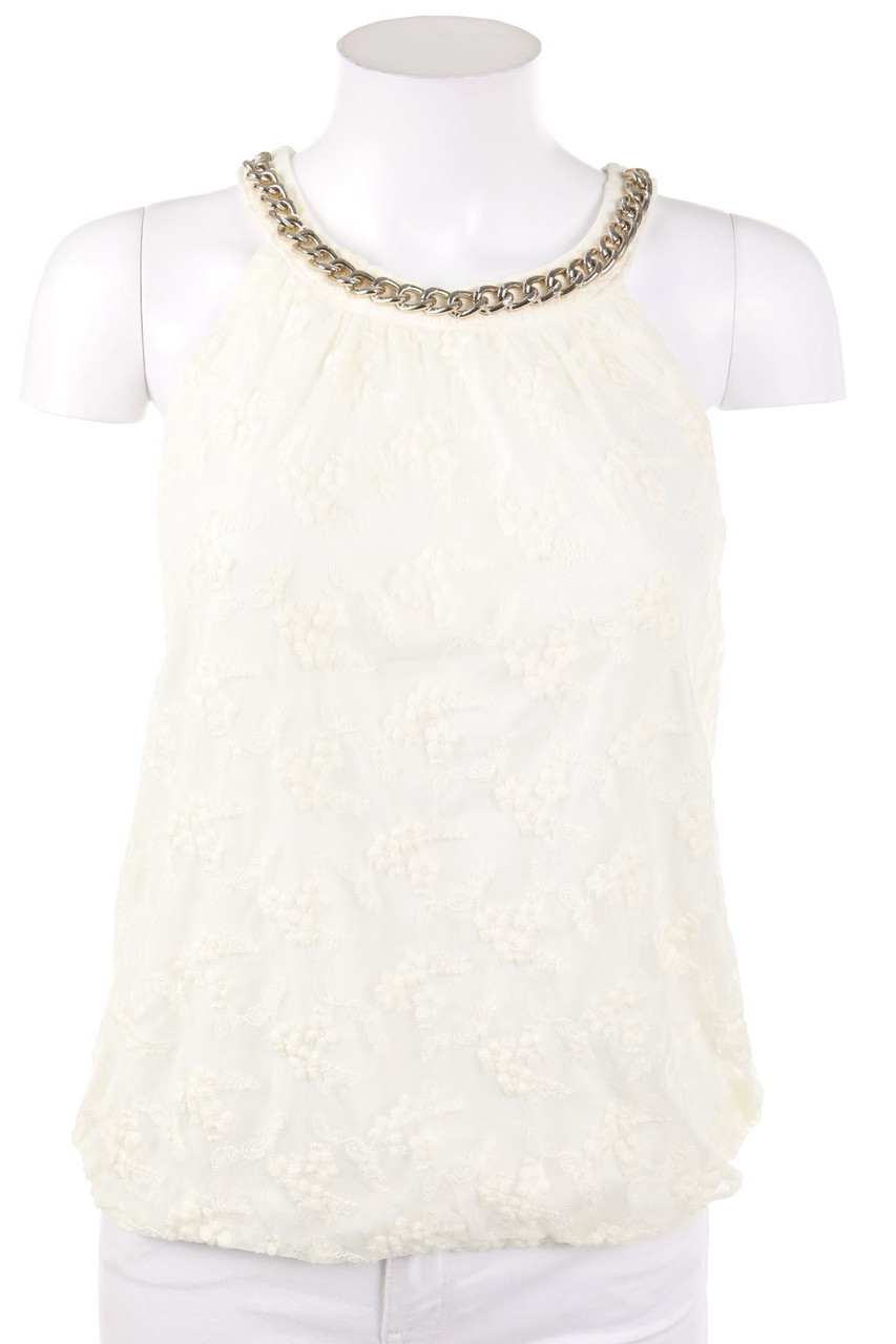 MORGAN - Blusentop aus Spitze mit Kette - D 36